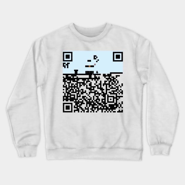 Super QR Code Bros Crewneck Sweatshirt by downsign